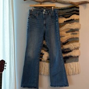 GAP HR Medium Wash 50th Anniversary Jeans Wide Leg Flare High Waist Women’s 14